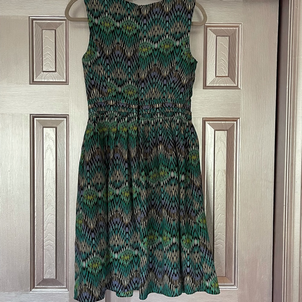 Ellen Tracy patterned fit and flare dress